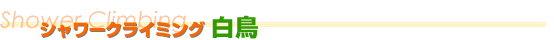 シャワークライミング 白鳥
